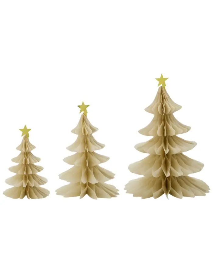 Papierbaum Tree 3er-Set I Elfenbein