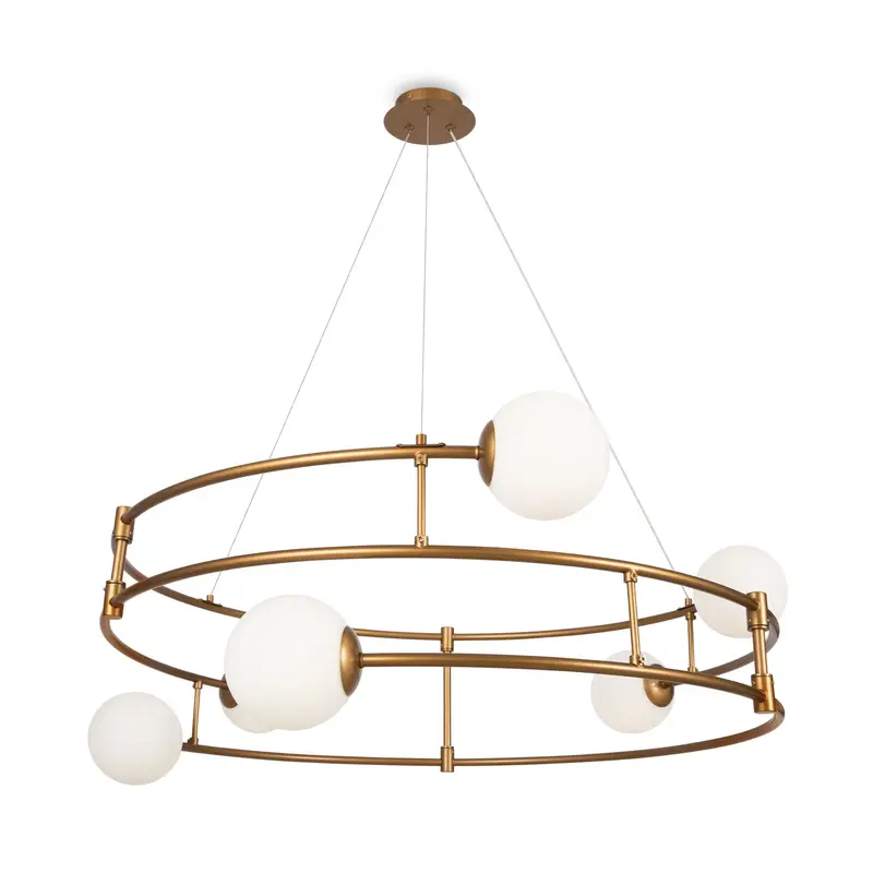 Pendelleuchte – Bronze Ton, Metall Rahmen, Glas Kugeln - Balance | Maytoni