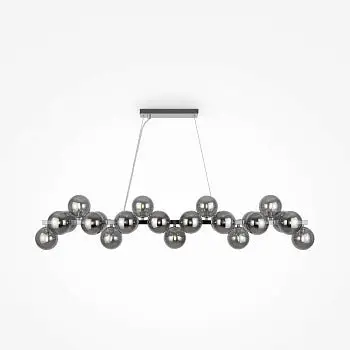 Pendelleuchte – Chrom Metall, 25-flammiges Design, Glasschirme - Dallas | Maytoni