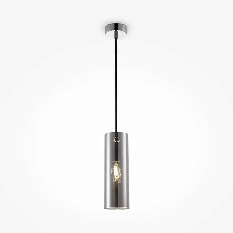 Pendelleuchte – Chromfarbenes Metall, 1× E14 Fassung, 40 W Leistung, Glasschirm - Gioia | Maytoni