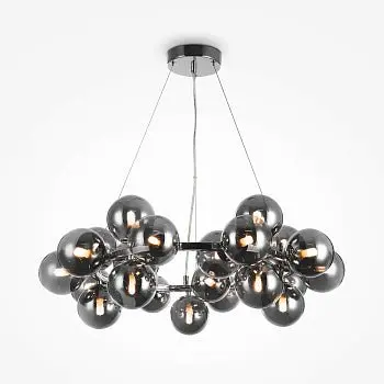 Pendelleuchte – Chromfarbenes Metall, 25-flammiges Design, G9 Fassung - Dallas | Maytoni