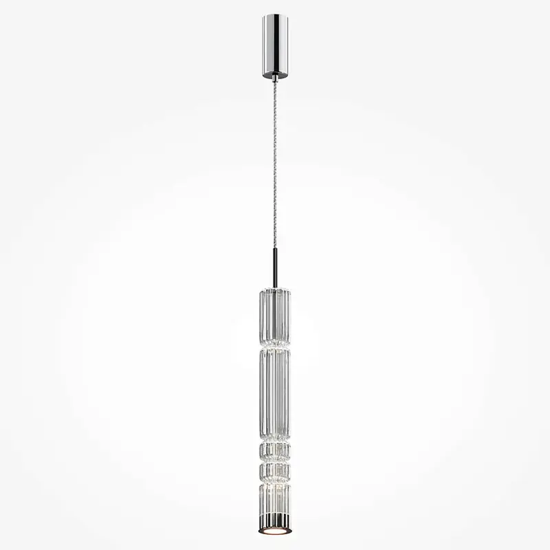 Pendelleuchte – Chromfarbenes Metall, 8 W Leistung, Warmweiß, 384 cm Höhe - Ordo | Maytoni