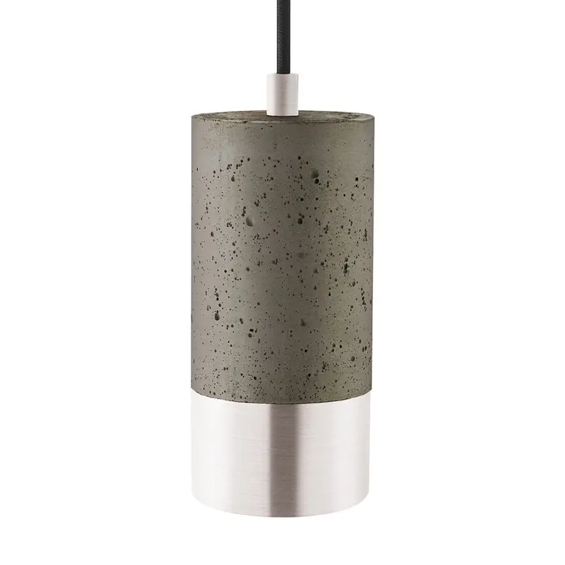 Pendelleuchte - Dunkler Beton, Metallring, 1,9m Kabel - Upset Concrete | Sigor