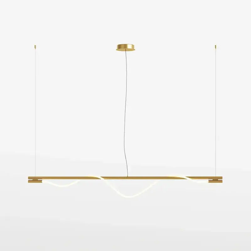 Pendelleuchte – Gold Finish, 21W Leistung, Warmweiß, 180 cm Länge - Tau | Maytoni