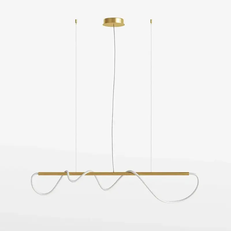 Pendelleuchte – Gold Finish, 30W Leistung, Warmweiß, 140 cm Länge - Tau | Maytoni