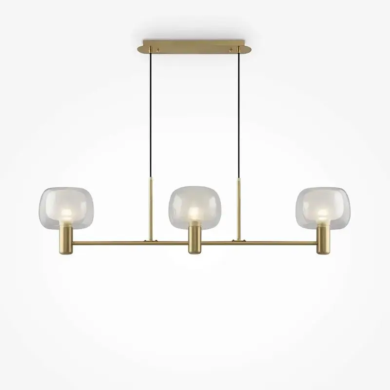 Pendelleuchte – Gold Finish, Aluminium Gehäuse, 3 Lichtquellen - Vision | Maytoni