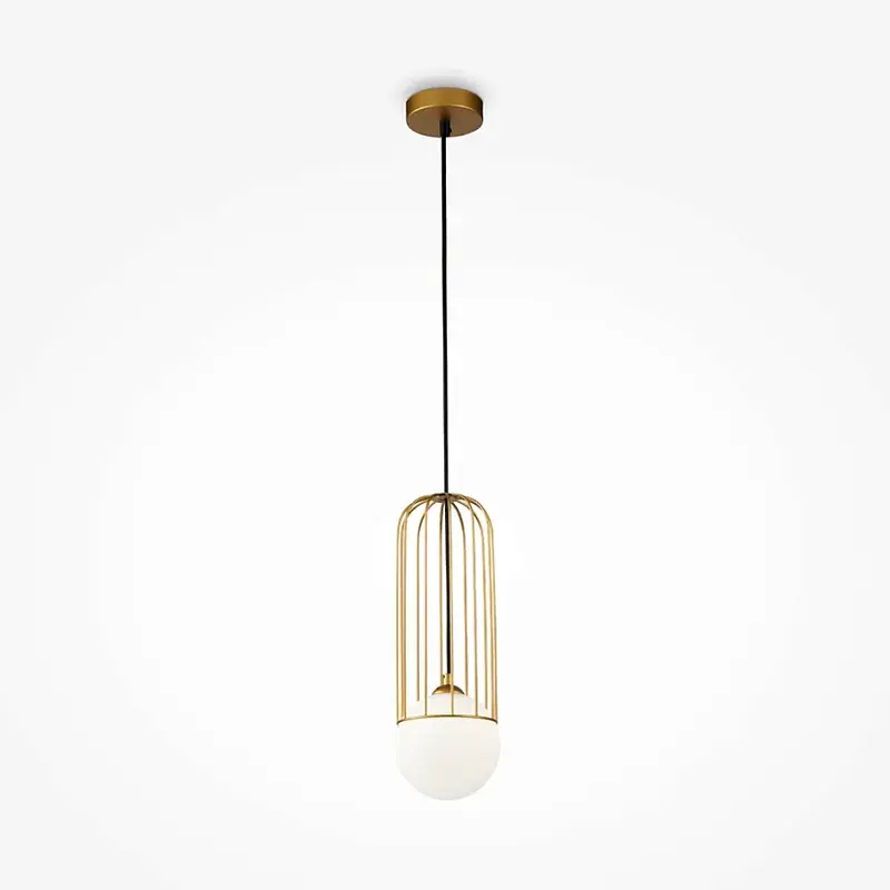 Pendelleuchte – Gold Finish, Metall-Glasgehäuse, 25 W, Ø12 cm - Telford | Maytoni
