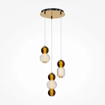 Pendelleuchte – Gold Glänzend, Aus Metall, Edle Schlaufen - Fad | Maytoni