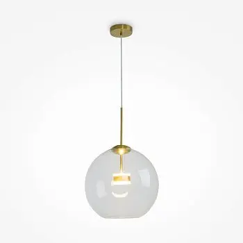 Pendelleuchte – Gold Glas, Metall Rahmen, Rundes Design - Cometa | Maytoni