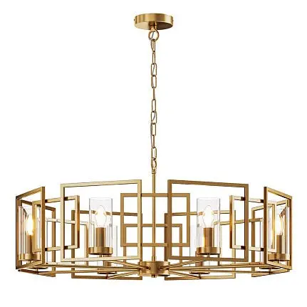 Pendelleuchte – Gold Metall, Klassisches Design, 88 cm, 8 Lichtquellen - Bowi | Maytoni