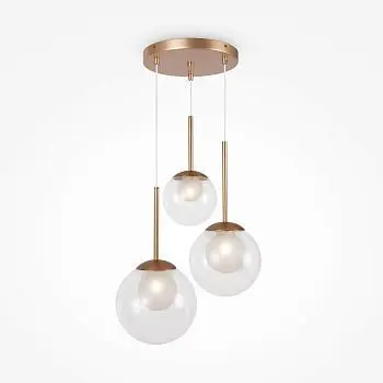 Pendelleuchte – Gold Ton, Glas Kugeln, Edle Form - Basic Form | Maytoni