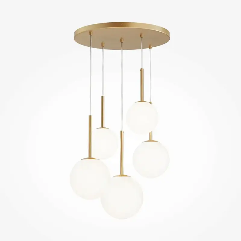 Pendelleuchte – Gold Ton, Glas Pur, Edel Rund - Basic form | Maytoni
