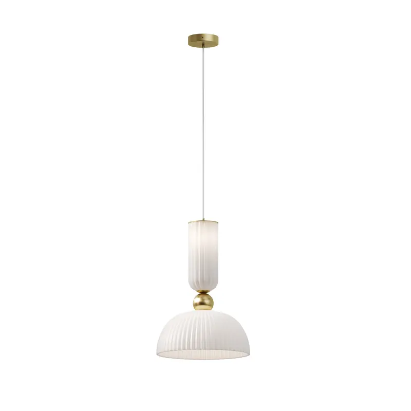 Pendelleuchte – Gold Ton, Weißes Glas, 60 W - Antic | Maytoni