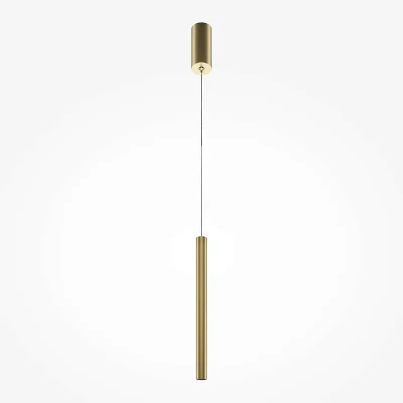 Pendelleuchte – Goldenes Aluminium, 6 W Leistung, Neutralweiß, Ø3 cm - Pro Base | Maytoni