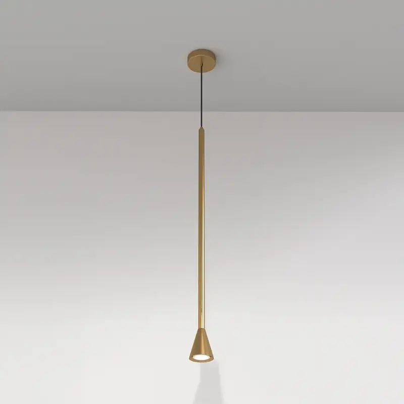 Pendelleuchte – Goldenes Finish, Metallschirm, Höhenverstellbar, GU10 Fassung - Arrow | Maytoni