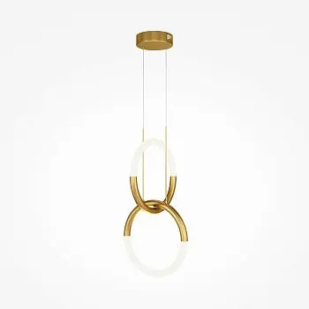 Pendelleuchte – Goldenes Metall, Warmweißes Licht, 18 W Leistung, 1200 lm, Ø34 cm - Node | Maytoni