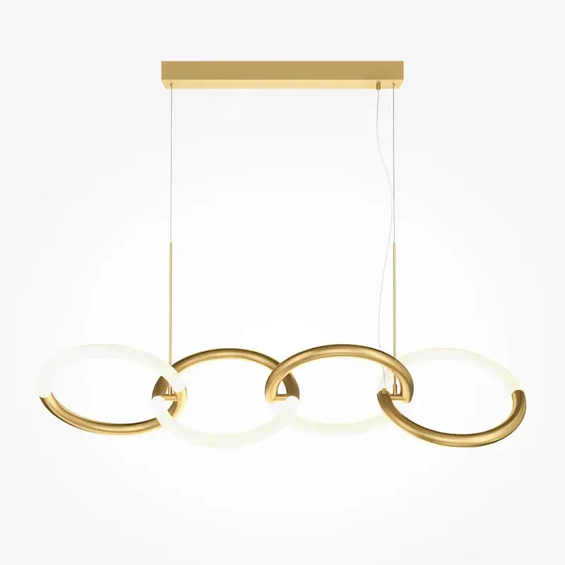 Pendelleuchte – Goldenes Metall, Warmweißes Licht, 40 W Leistung, 2600 lm, 92,7 cm Breite - Node | Maytoni