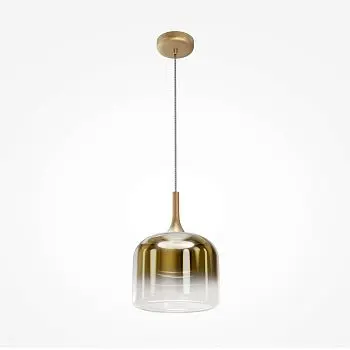 Pendelleuchte – Goldenes Metallgehäuse, 12W Leistung, Warmweiß, IP20 Schutzart - Spirito | Maytoni