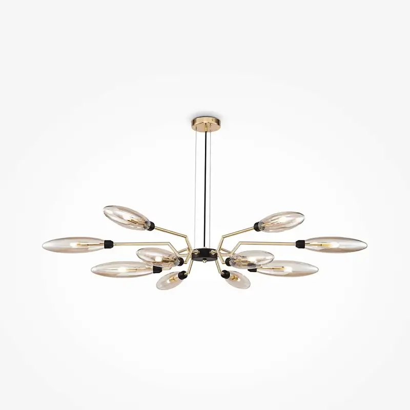 Pendelleuchte – Goldfarbe, Metall Glas, Edle Lichtwirkung - Ventura | Maytoni