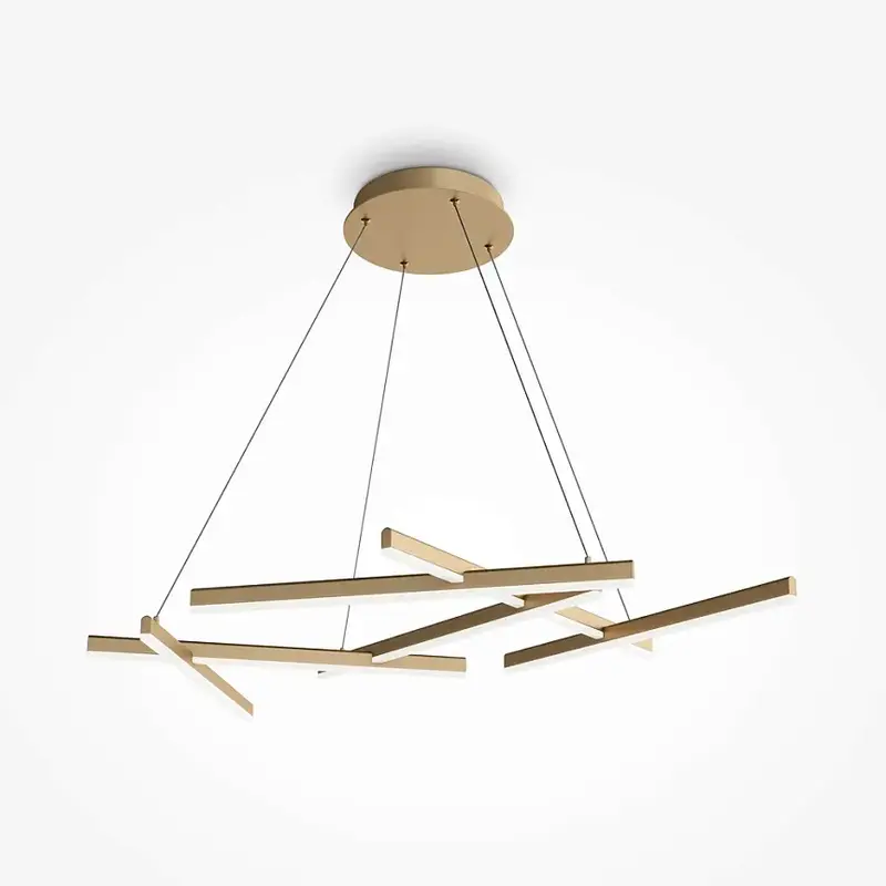 Pendelleuchte – Goldfarbenes Aluminium, 79 W Leistung, Warmweiß, 101 cm Länge - Line | Maytoni
