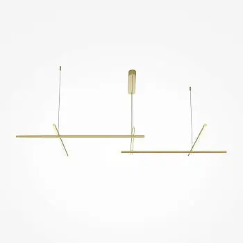 Pendelleuchte – Goldfarbenes Aluminium, 80 W Leistung, Warmweiß, 73,5 cm Breite - Radiance | Maytoni