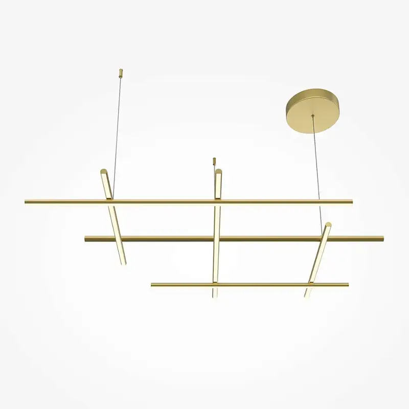 Pendelleuchte – Goldfarbenes Aluminium, 80 W Leistung, Warmweiß, 80 cm Breite - Radiance | Maytoni