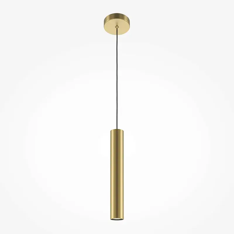 Pendelleuchte – Goldfarbenes Aluminium, GU10 Fassung, IP20 Schutz, Ø6 cm - Pro Focus | Maytoni