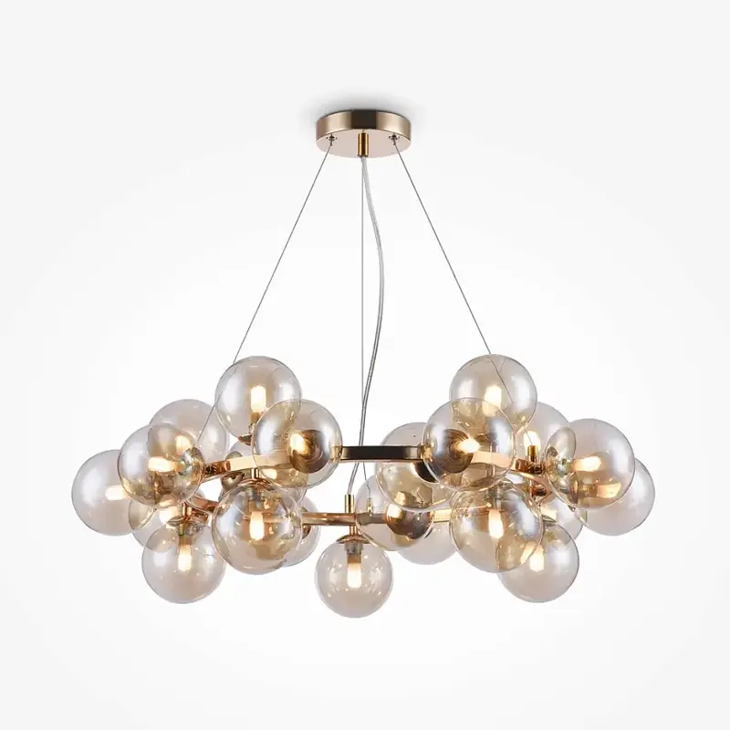Pendelleuchte – Goldfarbenes Metall, 25-flammiges Design, G9 Fassung - Dallas | Maytoni