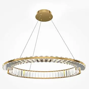 Pendelleuchte – Goldfarbenes Metall, 36 W Leistung, Neutralweiß, Ø62 cm - Krone | Maytoni