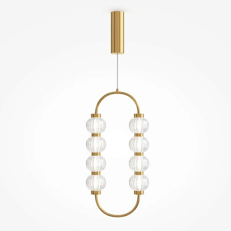 Pendelleuchte – Goldmetall, Schlankes Glas, 28 cm - Amulet | Maytoni