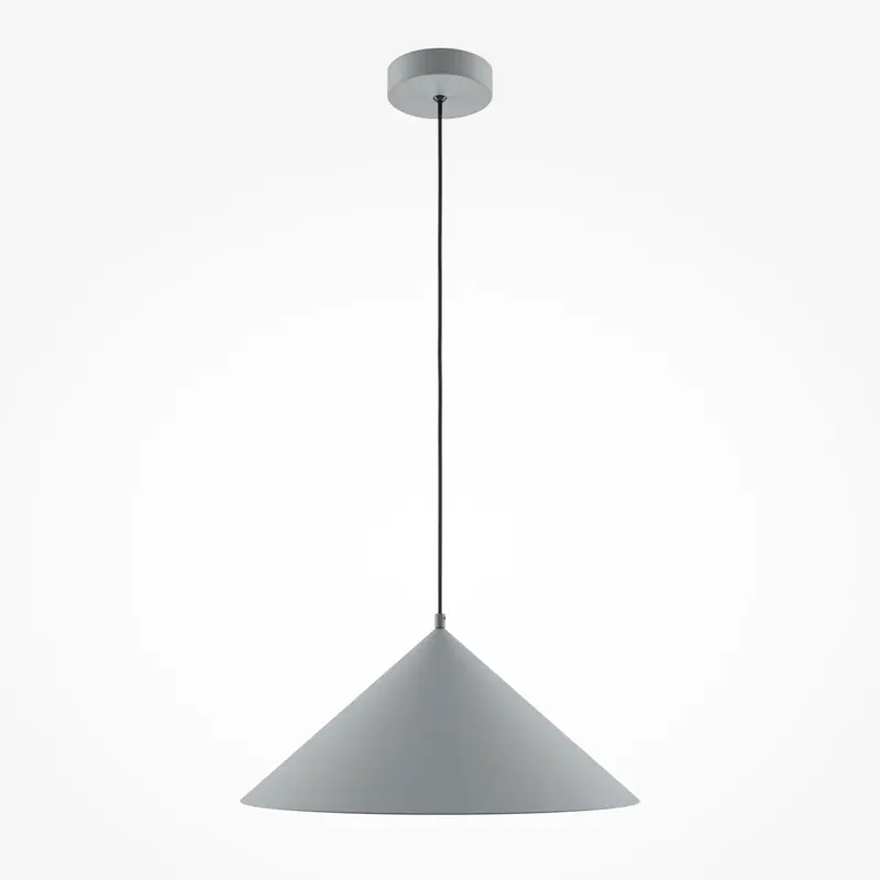 Pendelleuchte – Grauer Metallschirm, Einflammige Ausführung, Variable Höhe - Basic colors | Maytoni