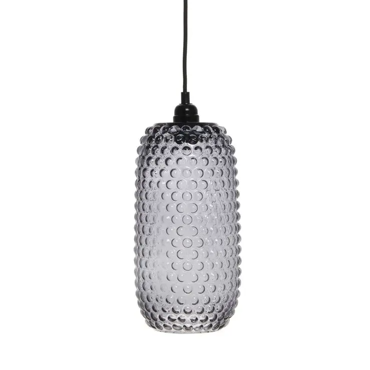Pendelleuchte – Graues Glas, Retro-Stil, Stimmungsvolles Licht, 34 cm - Irina 125 | Kayoom