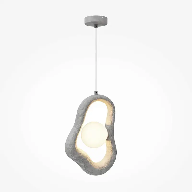Pendelleuchte – Graues Metall, Glasschirm, 1× G9 Fassung, 340,5 cm Höhe - Opus | Maytoni