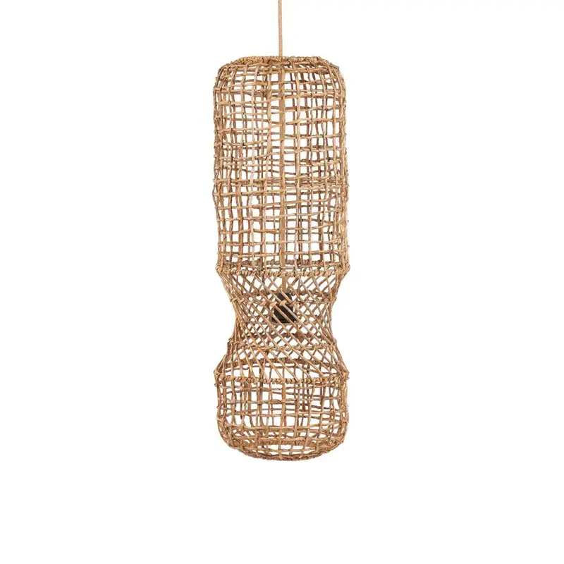 Pendelleuchte – Handgeflochtenes Bananenblatt, Filigrane Struktur, Organisches Design, L – GuanYin | Bazar Bizar Antwerp