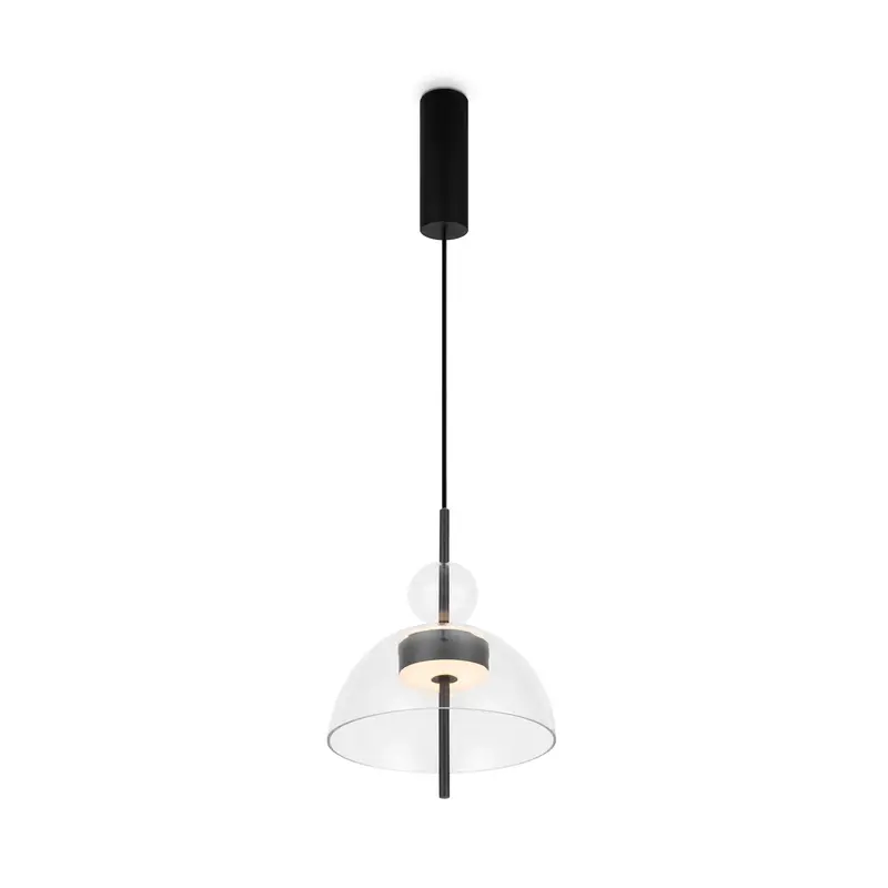 Pendelleuchte – Klares Glas, Schwarzes Metall, 350 cm Höhe - Bangkok | Maytoni