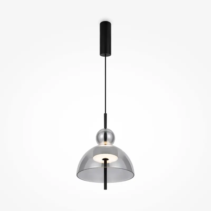 Pendelleuchte – Klares Glas, Schwarzes Metall, 350 cm Höhe - Bangkok | Maytoni