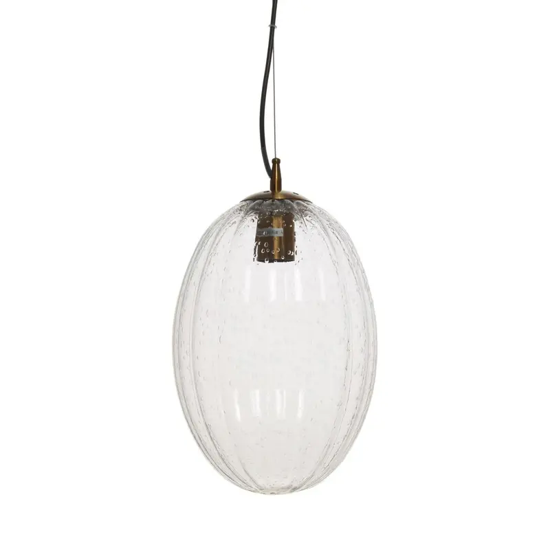 Pendelleuchte – Klares Glas, Strukturierte Oberfläche, Retro Design - Virginia 125 | Kayoom