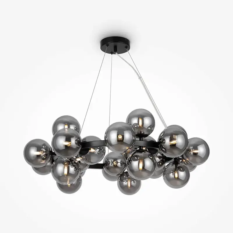 Pendelleuchte – Schwarzes Metall, 25-flammiges Design, G9 Fassung - Dallas | Maytoni