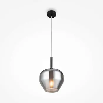 Pendelleuchte – Schwarzes Metall, 60 W E27, Rauchglas, Höhe 334 cm - Duality | Maytoni