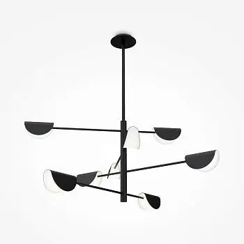 Pendelleuchte – Schwarzes Metall, 8× G9 Fassungen, 7 W Leistung, 103,7 cm Höhe - Mollis | Maytoni