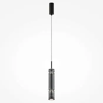 Pendelleuchte – Schwarzes Metall, 8 W Leistung, Warmweiß, 365 cm Höhe - Ordo | Maytoni
