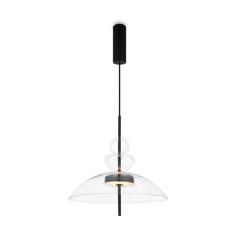 Pendelleuchte – Schwarzes Metall, Klarglas, Warmweißes Licht - Bangkok | Maytoni