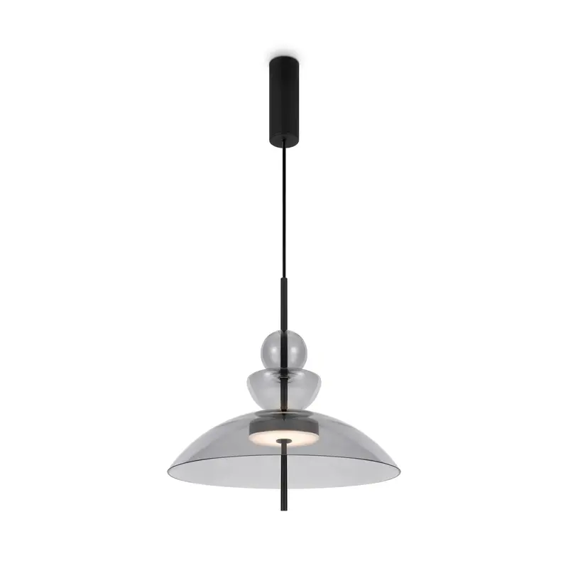 Pendelleuchte – Schwarzes Metall, Rauchglas, Warmweißes Licht - Bangkok | Maytoni