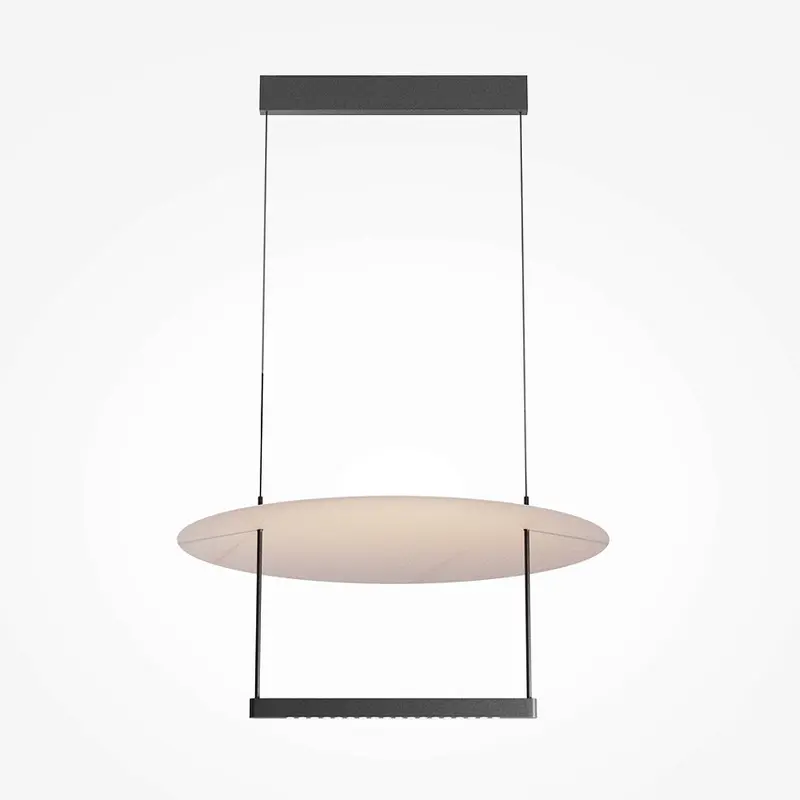 Pendelleuchte – Schwarzes Metall, Sanftes Reflexionslicht, 60 cm Schirm, 30 W, dimmbar - Ambience | Maytoni