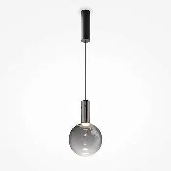 Pendelleuchte – Schwarzes Metall, Warmweißes Licht, 4 W Leistung, Ø20 cm - Nebula | Maytoni