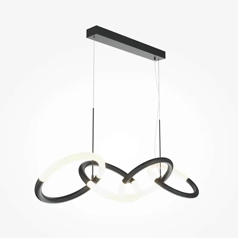 Pendelleuchte – Schwarzes Metall, Warmweißes Licht, 40 W Leistung, 2600 lm, 100 cm Länge - Node | Maytoni