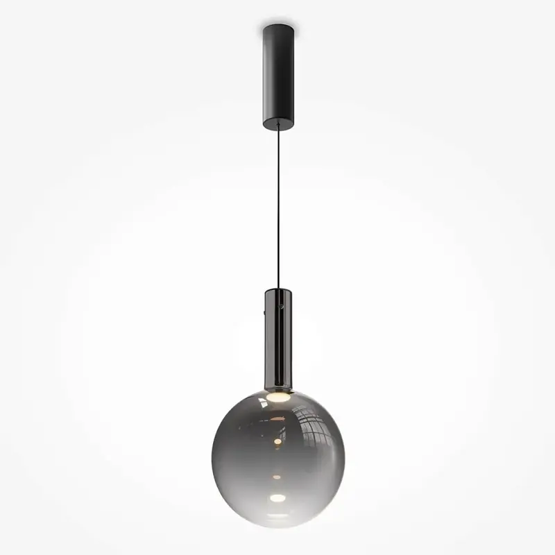 Pendelleuchte – Schwarzes Metall, Warmweißes Licht, 6 W Leistung, Ø25 cm - Nebula | Maytoni