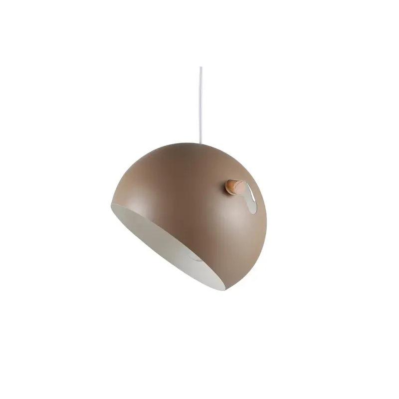 Pendelleuchte Tubbie aus Metall - Beige