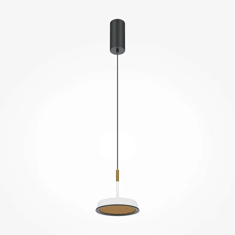 Pendelleuchte – Weiß-Gold Finish, Aluminiumgehäuse, Warmweißes Licht - El | Maytoni
