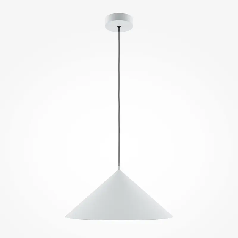 Pendelleuchte – Weißer Metallschirm, Einflammige Ausführung, Variable Höhe - Basic colors | Maytoni